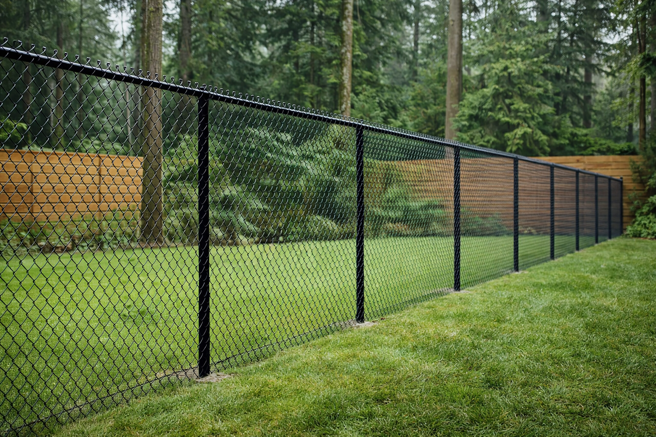 Professional chain link fence installation