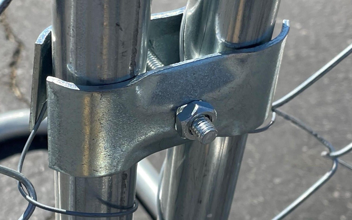 Metal fence clamps and bracket fixings