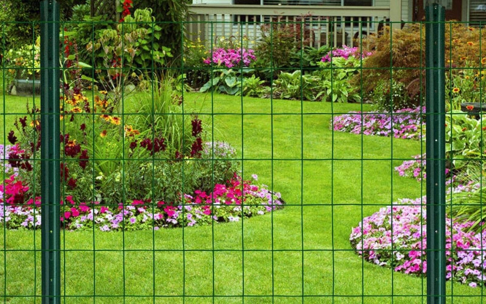 Green PVC coated welded wire mesh rolls