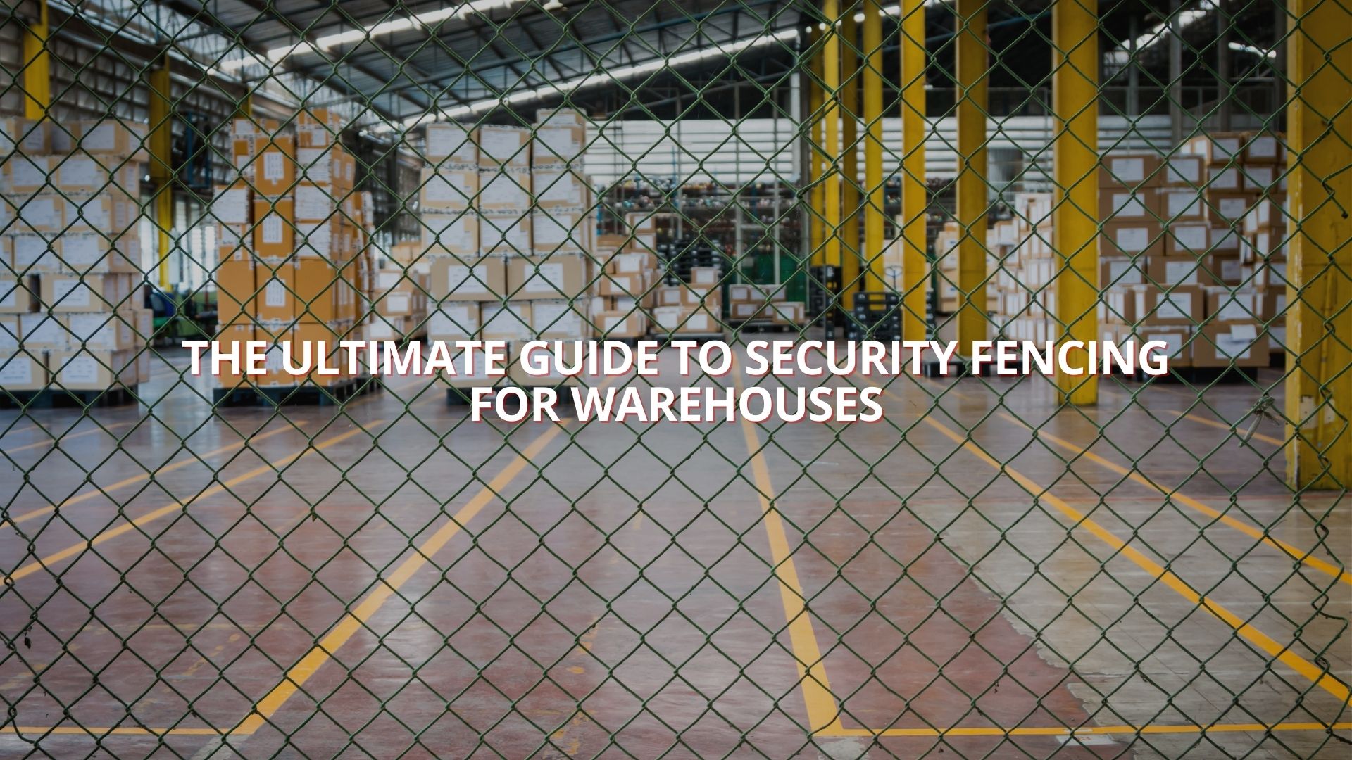 Warehouse with perimeter panel fencing